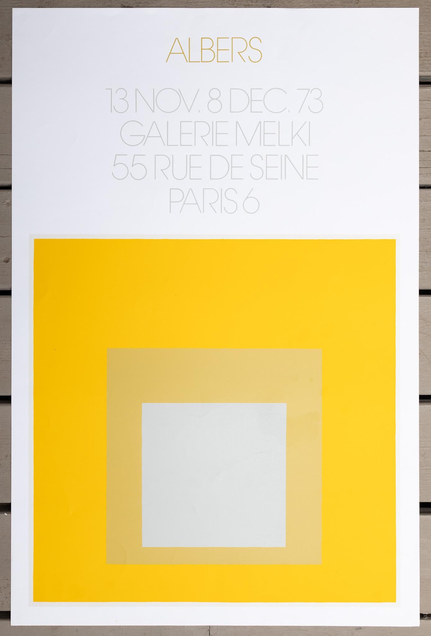 Galerie Melkie 55 Rue de Seine Paris, 6er-Raumteiler mit Paraventdruck (Op-Art), Print, von Josef Albers