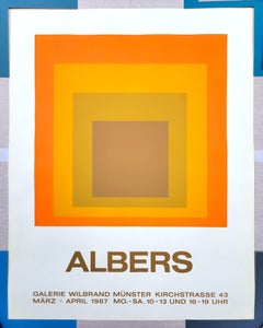 Galerie Wilbrand (Concord) Poster /// Josef Albers Screenprint Abstract Bauhaus