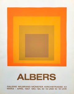 Galerie Wilbrand (Concord) Poster /// Josef Albers Screenprint Abstract Bauhaus