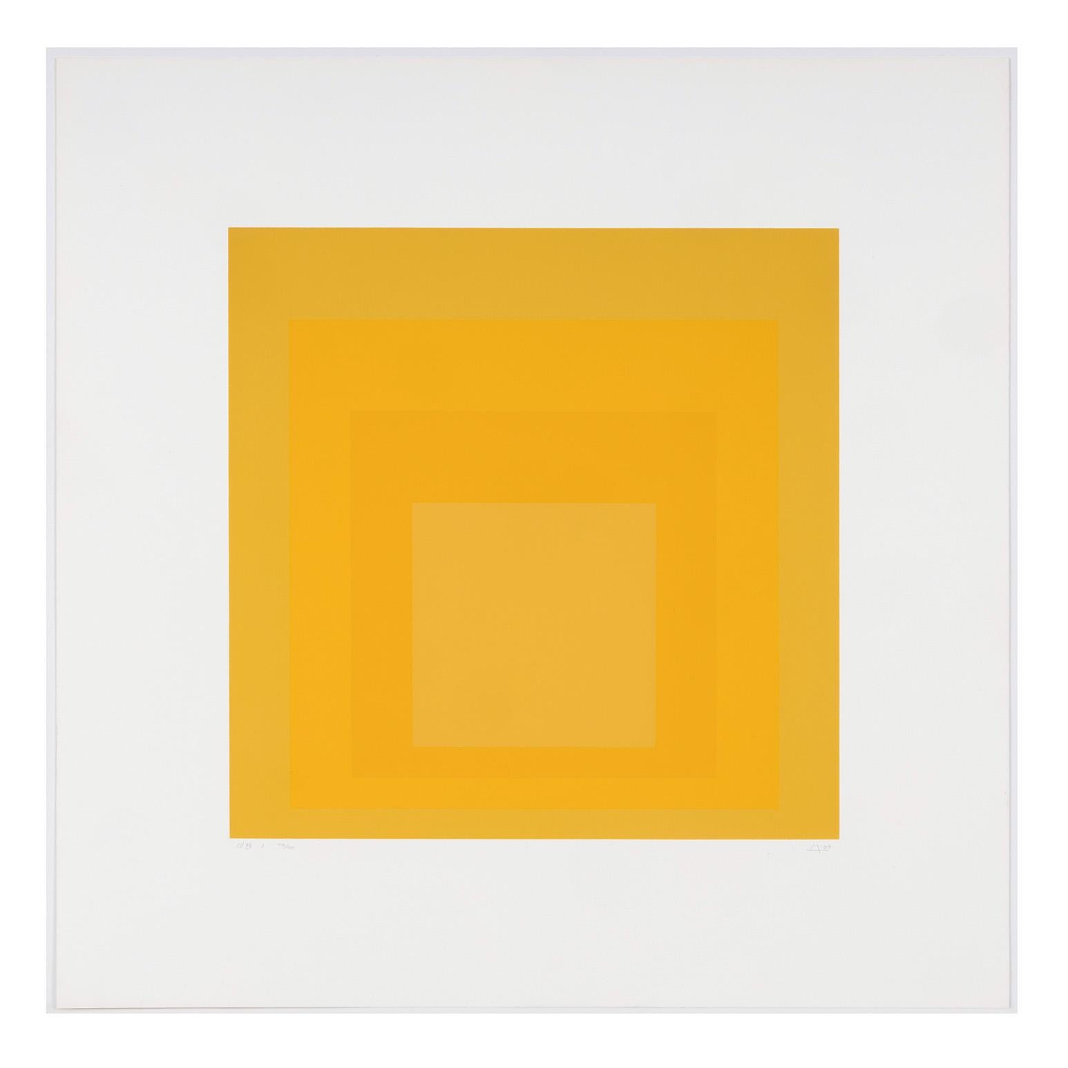 Josef Albers Abstract Print - Garden Yellows