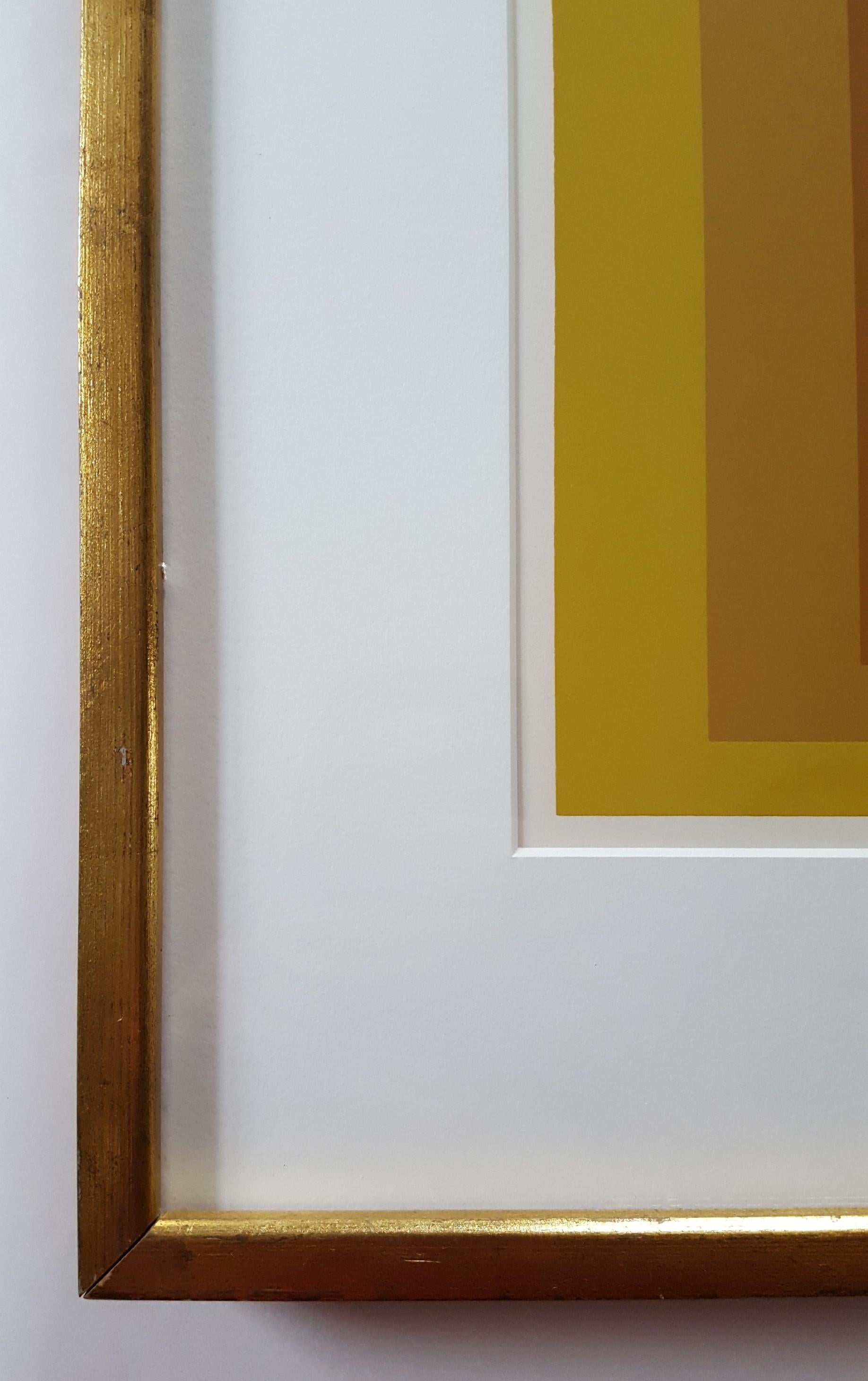 Goldenes Tor (Braun), Abstract Print, von Josef Albers
