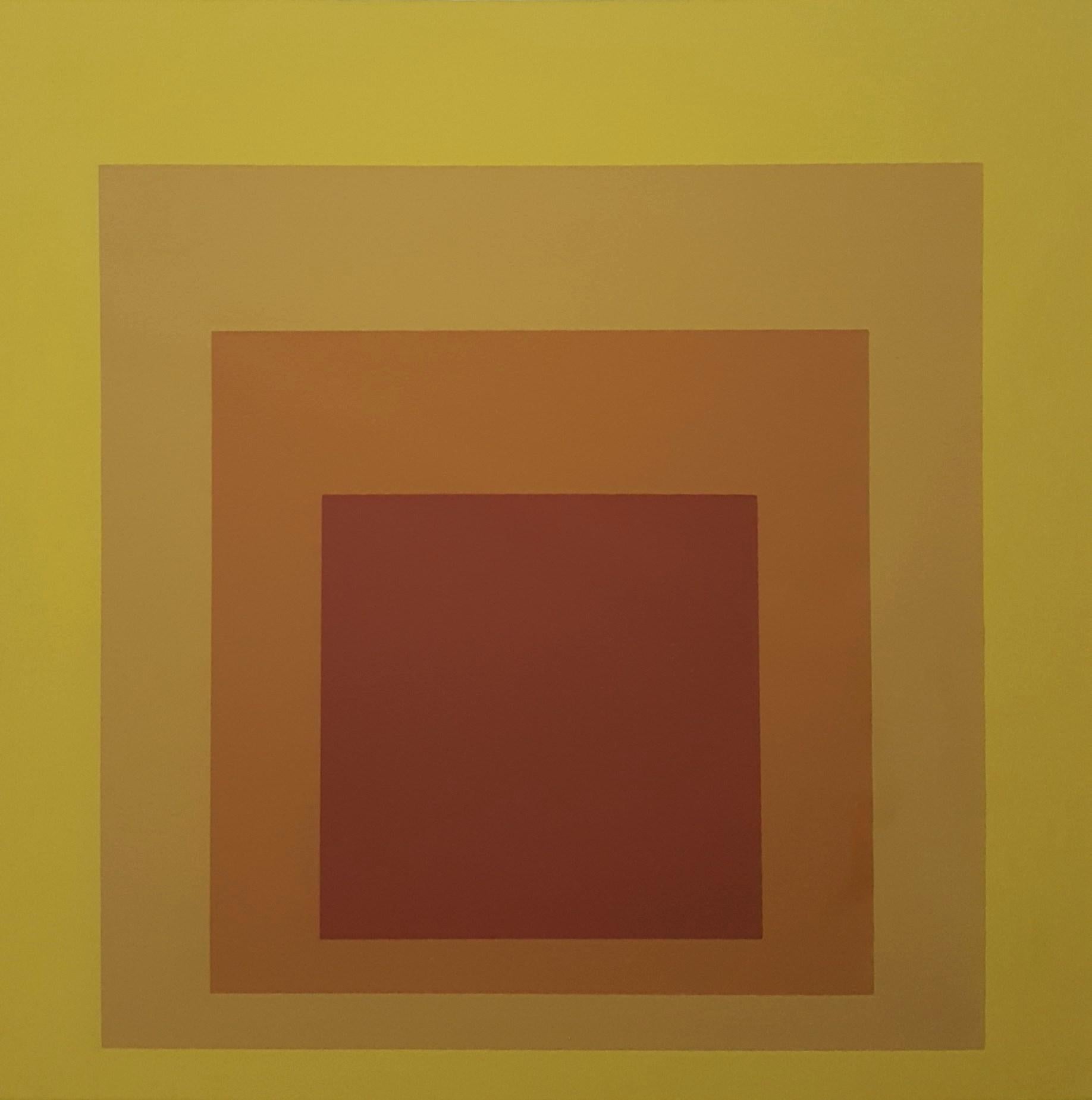Josef Albers Abstract Print – Goldenes Tor