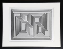 Graphic Tectonic: Prefacio - P1, F32, I1, Geometric Screenprint by Josef Albers