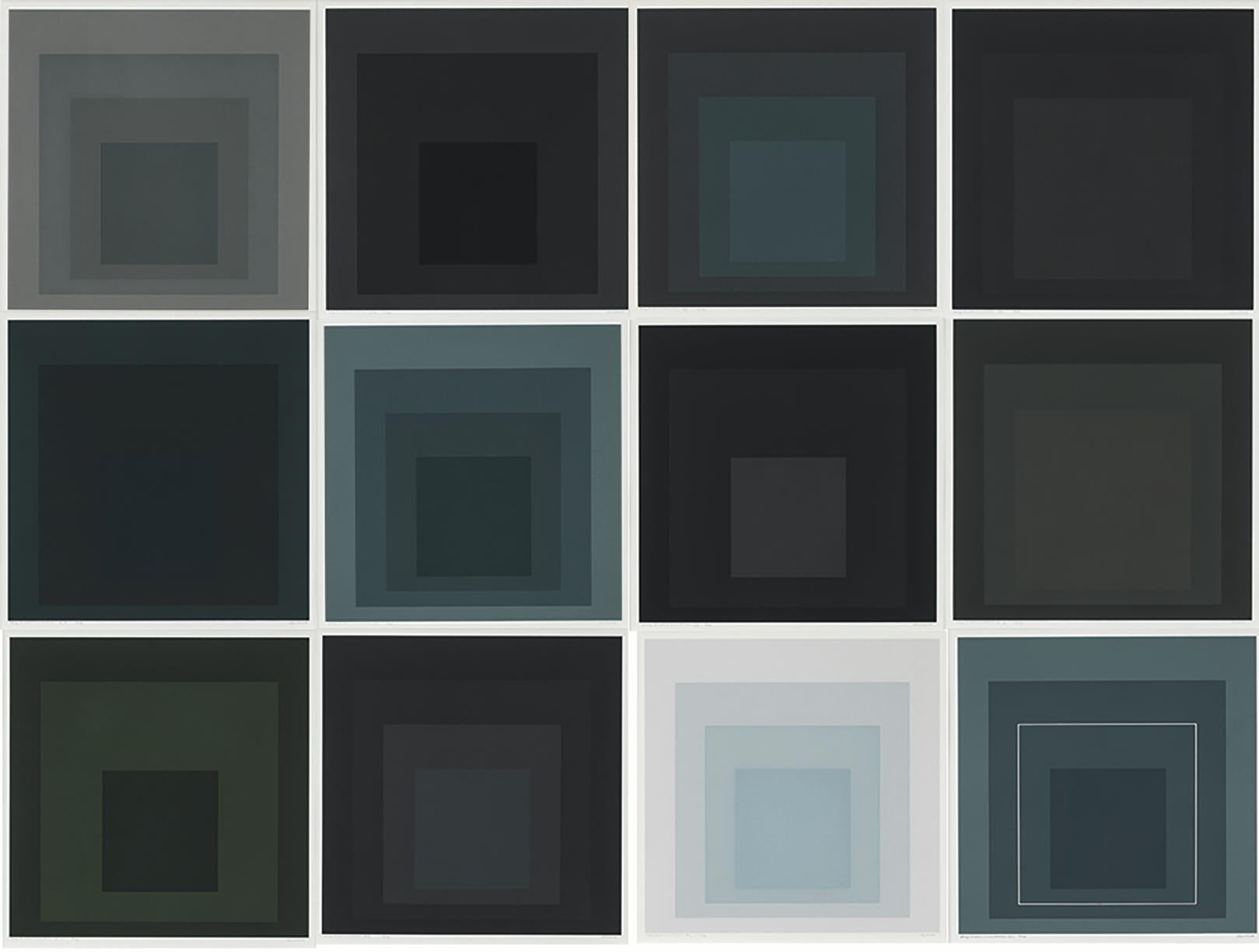 Josef Albers Abstract Print - Gray Instrumentation I