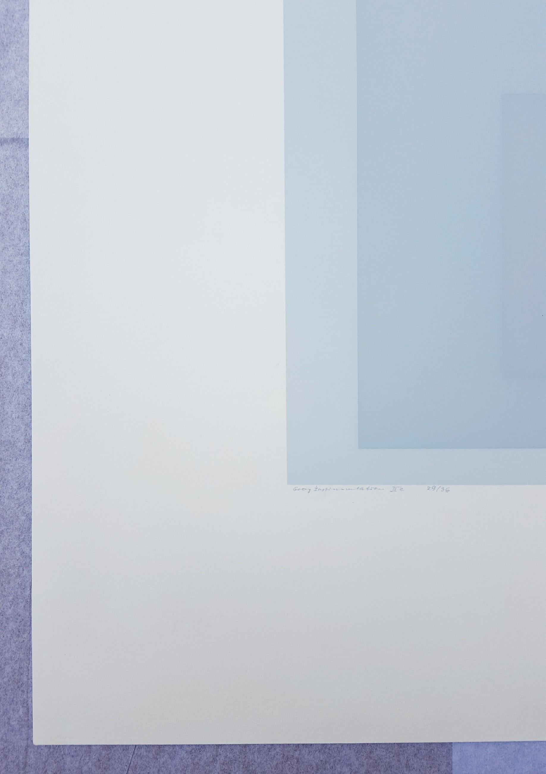 Gray Instrumentation II e - Abstract Geometric Print by Josef Albers