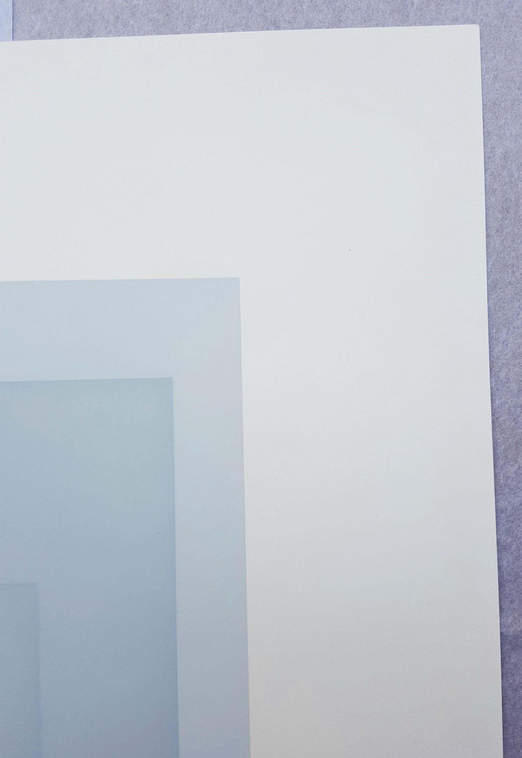 An original signed screenprint on white Arches 88 rag mould-made paper by German-American artist Josef Albers (1888-1976) titled 