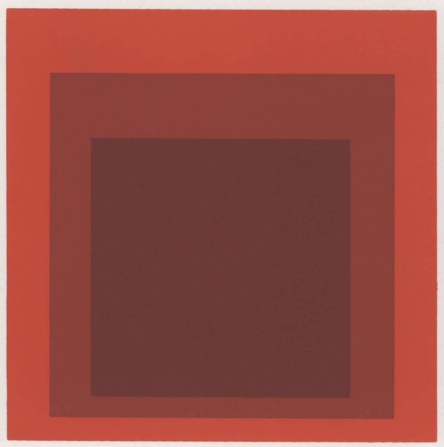 Homage to the Square in Reds - Print by Josef Albers