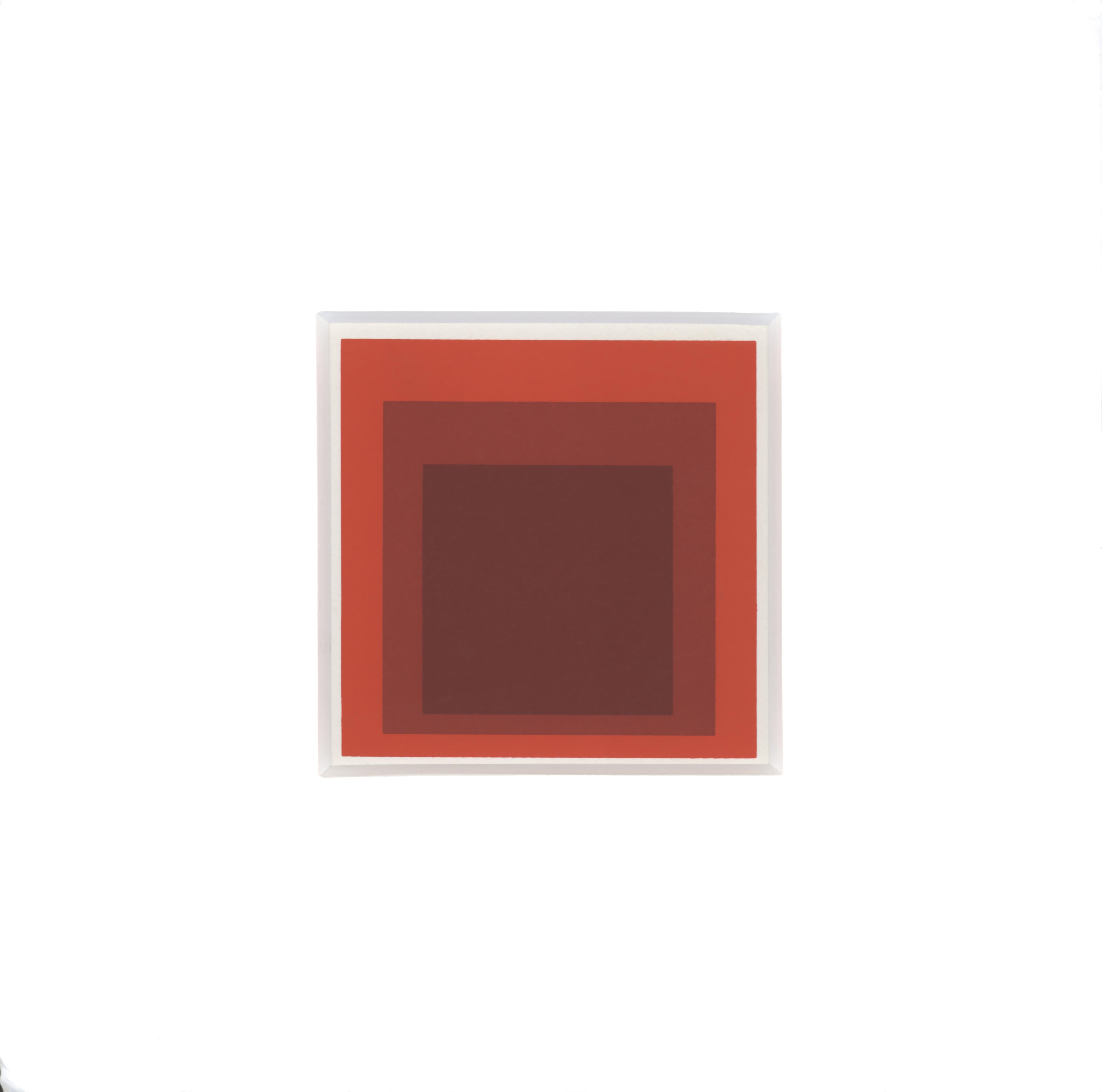 Josef Albers Abstract Print - Homage to the Square in Reds