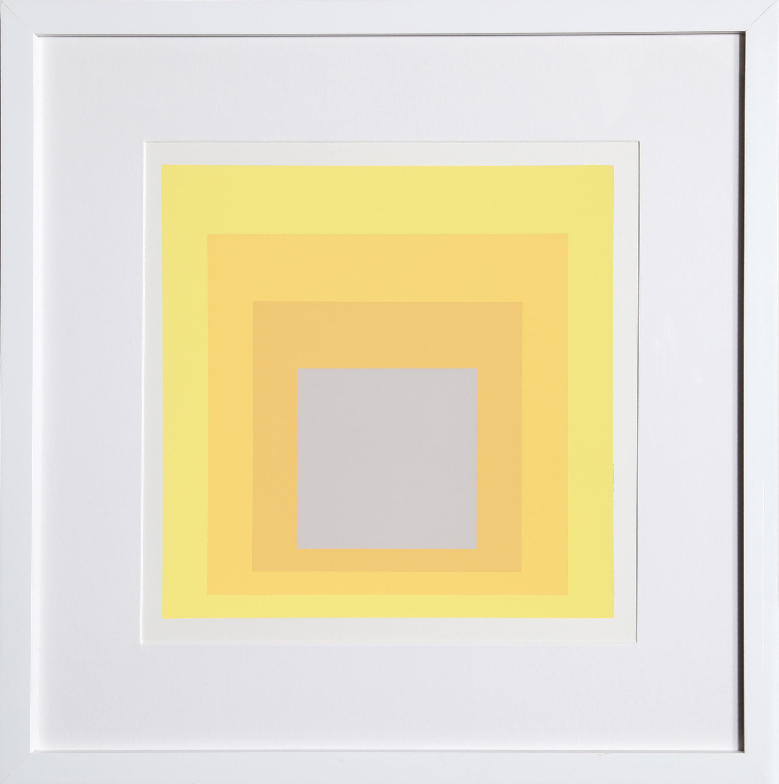 "Homage to the Square - Portfolio 1, Folder 19, Image 1 " from the portfolio “Formulation: Articulation” created by Josef Albers in 1972. This monumental series consists of 127 original silkscreens that are a definitive survey of the artists most