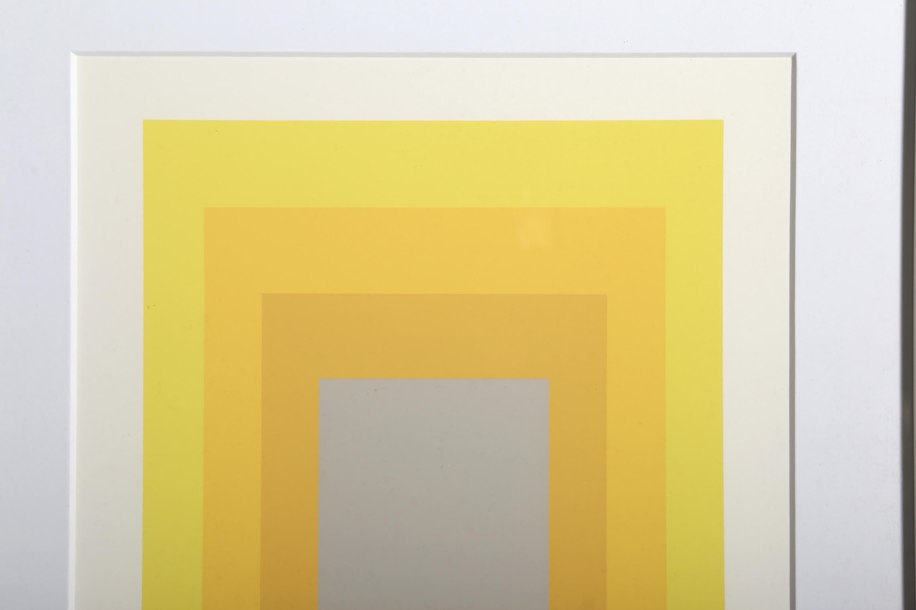 Homage to the Square - P1, F19, I1 - Geometric Screenprint by Josef Albers For Sale 2