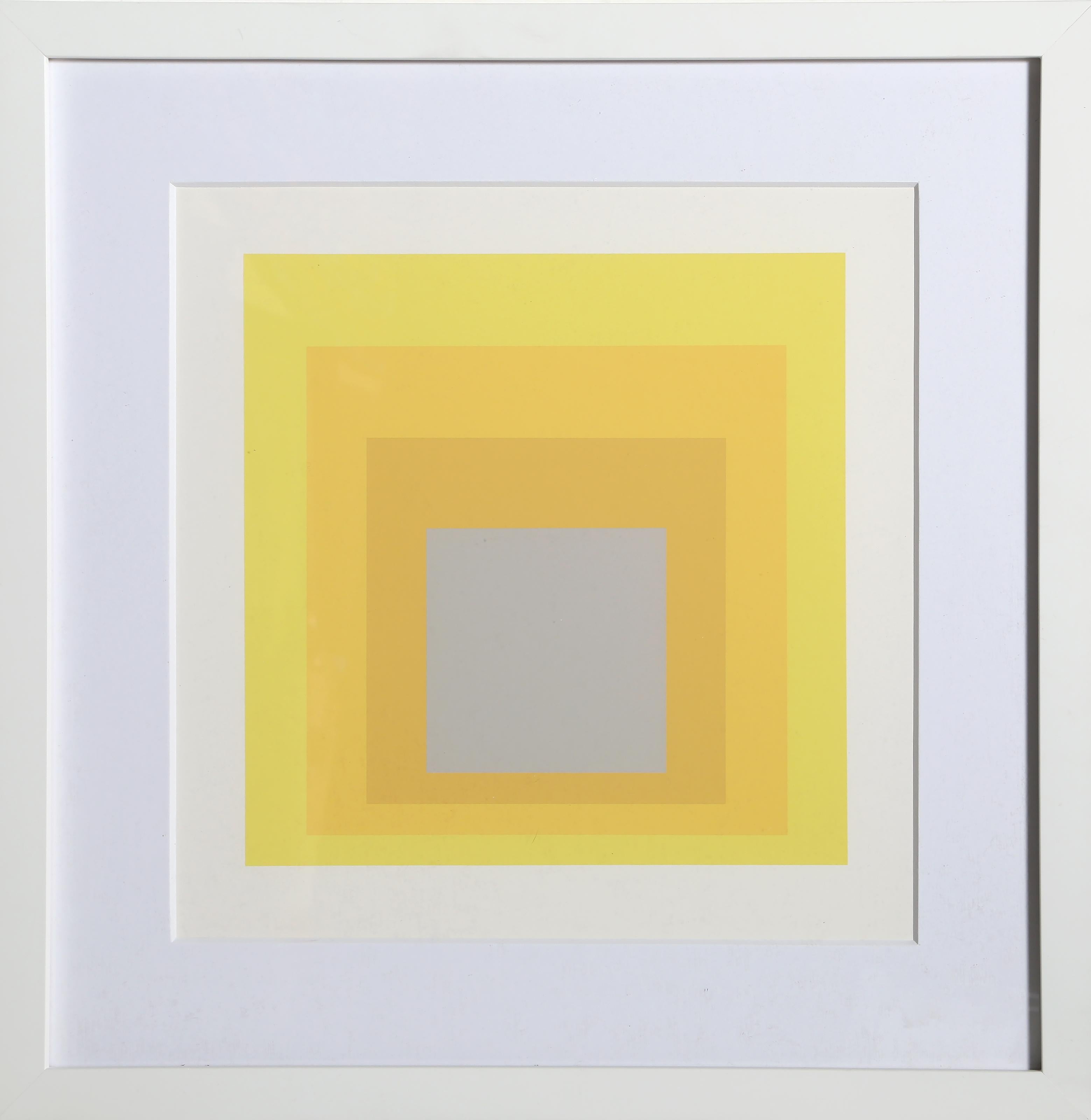 Hommage an das Quadrat - P1, F19, I1 - Geometrischer Siebdruck von Josef Albers