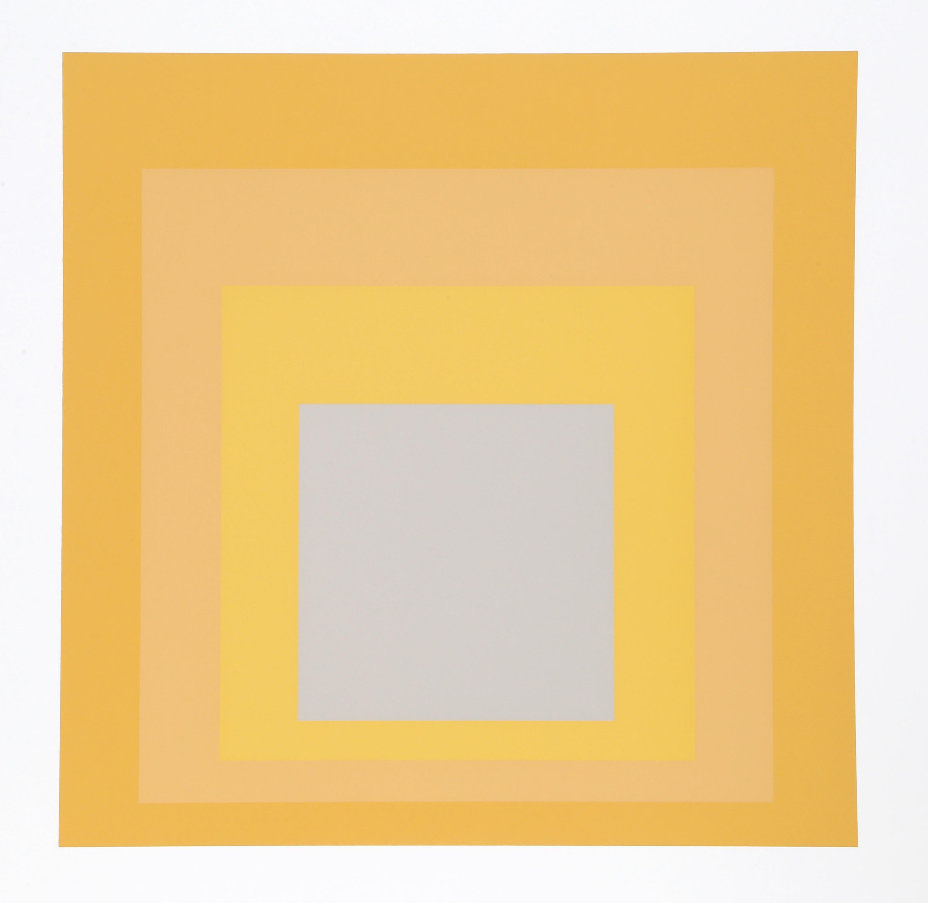 Homage to the Square - P1, F19, I2 - Geometric Screenprint by Josef Albers en venta 1