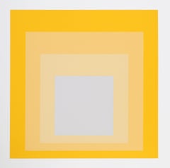Hommage an das Quadrat - P1, F20, I1 - Geometrischer Siebdruck von Josef Albers