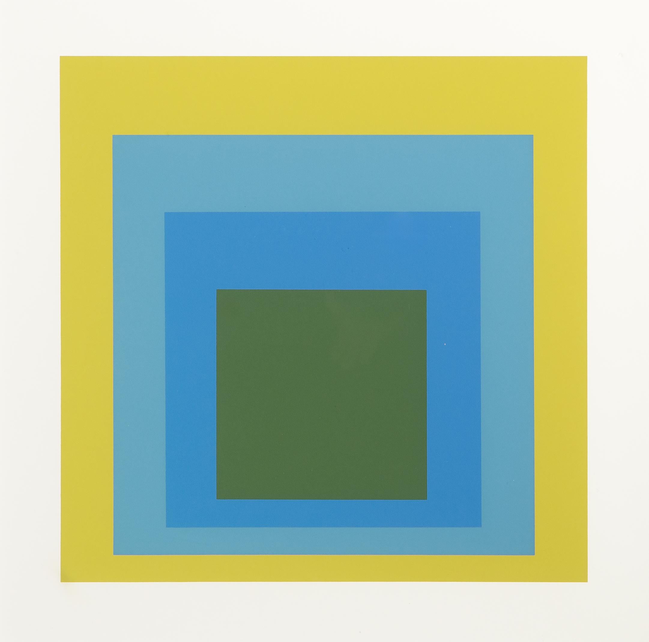Hommage an den Platz - P1, F5, I1 (Grau), Abstract Print, von Josef Albers