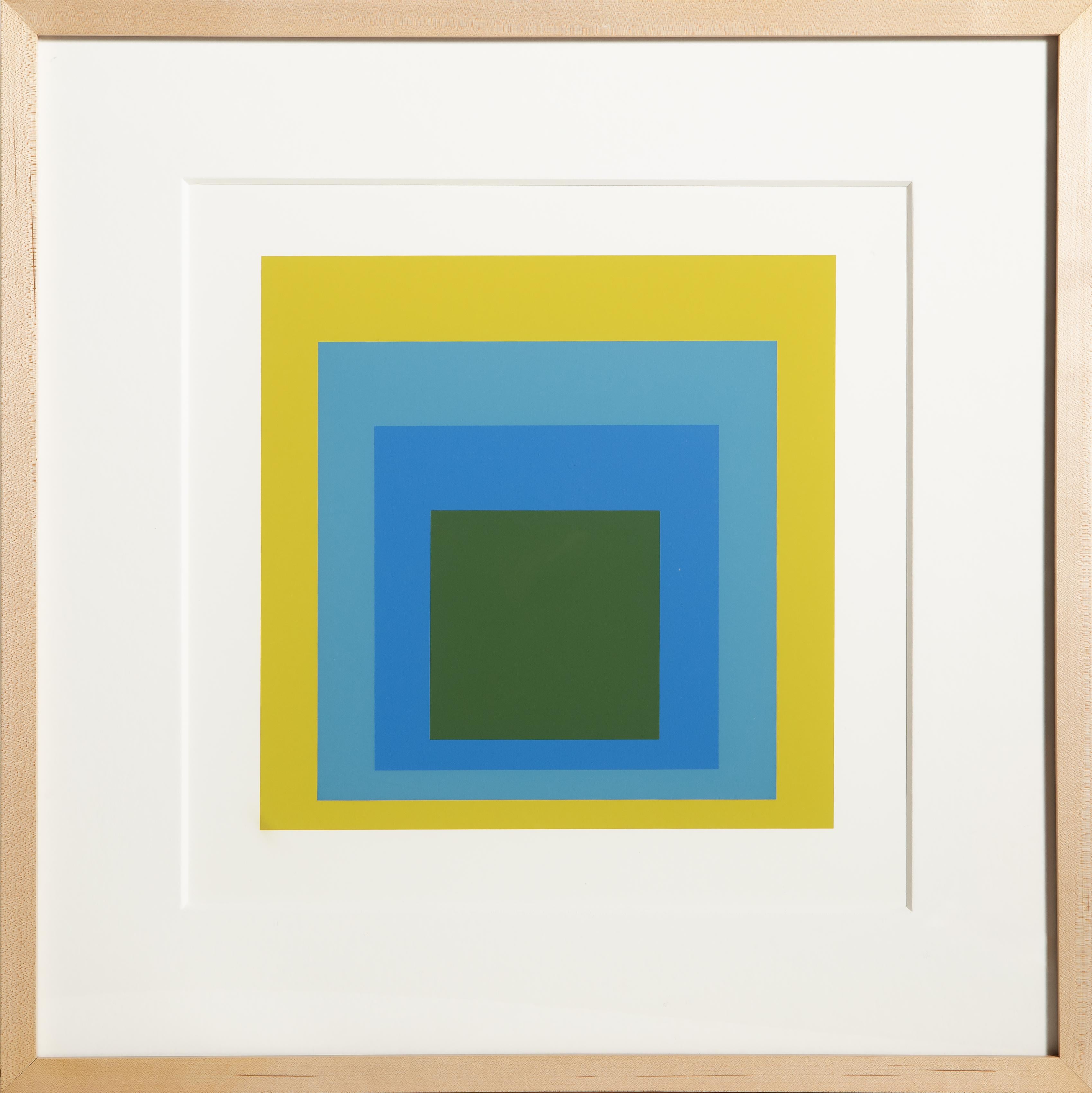 Josef Albers Abstract Print – Hommage an den Platz - P1, F5, I1