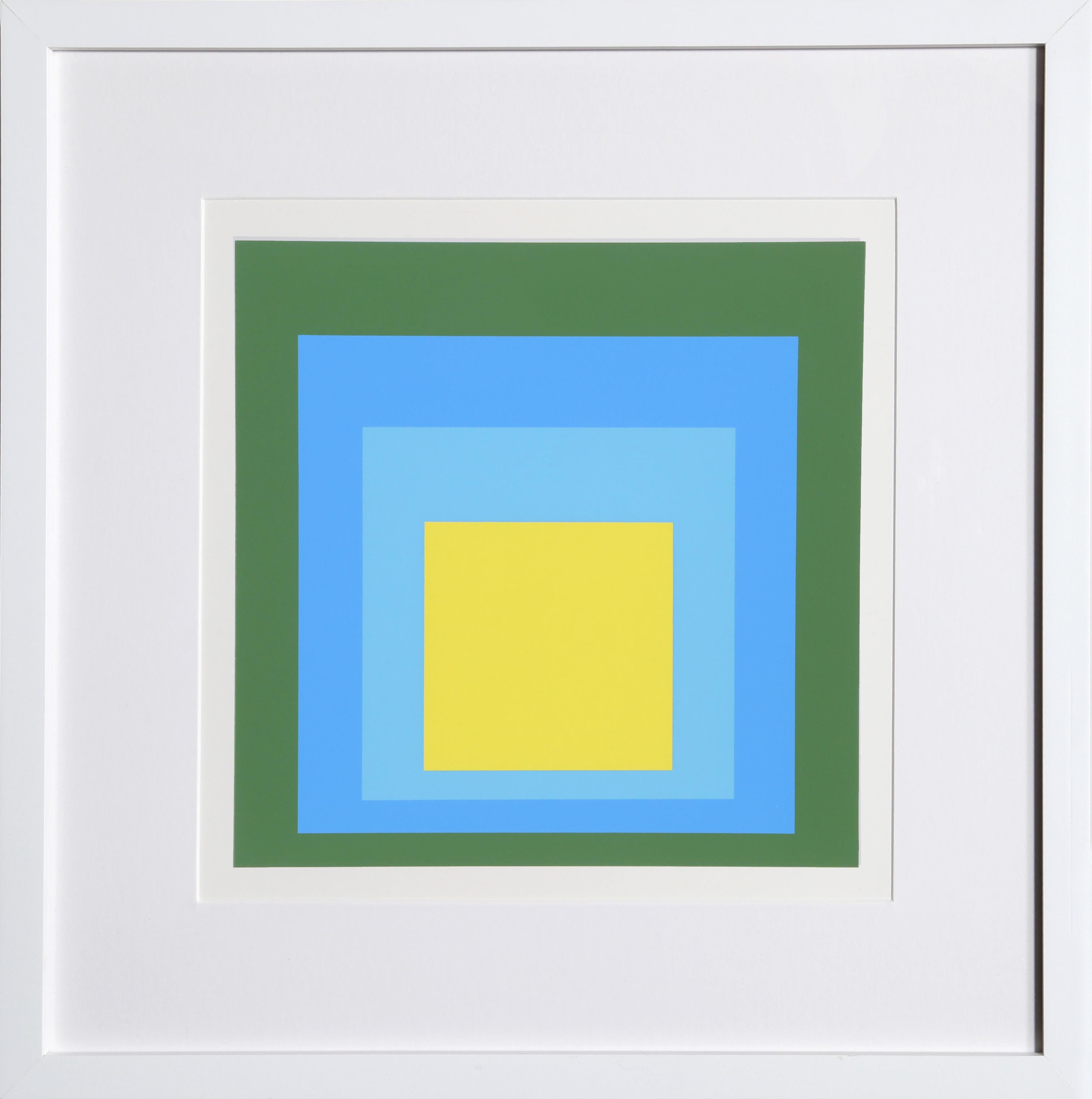Homage to the Square - P1, F5, I2 - Geometric Screenprint by Josef Albers