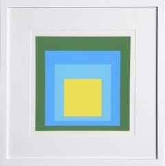 Homage to the Square - P1, F5, I2 - Geometric Screenprint by Josef Albers