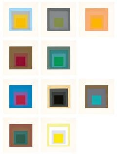 "Homenaje al cuadrado: Diez obras de Josef Albers" - Abstracto, Conjunto, Cuadrado