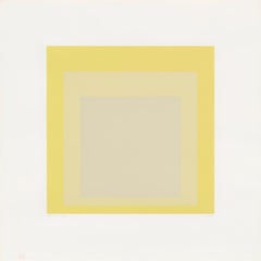 I-S e - Josef Albers, Astratto, Serigrafia, Quadrato, Giallo