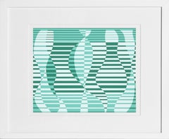 In the Water - P1, F2, I1, Geometric Abstract Screenprint by Josef Albers