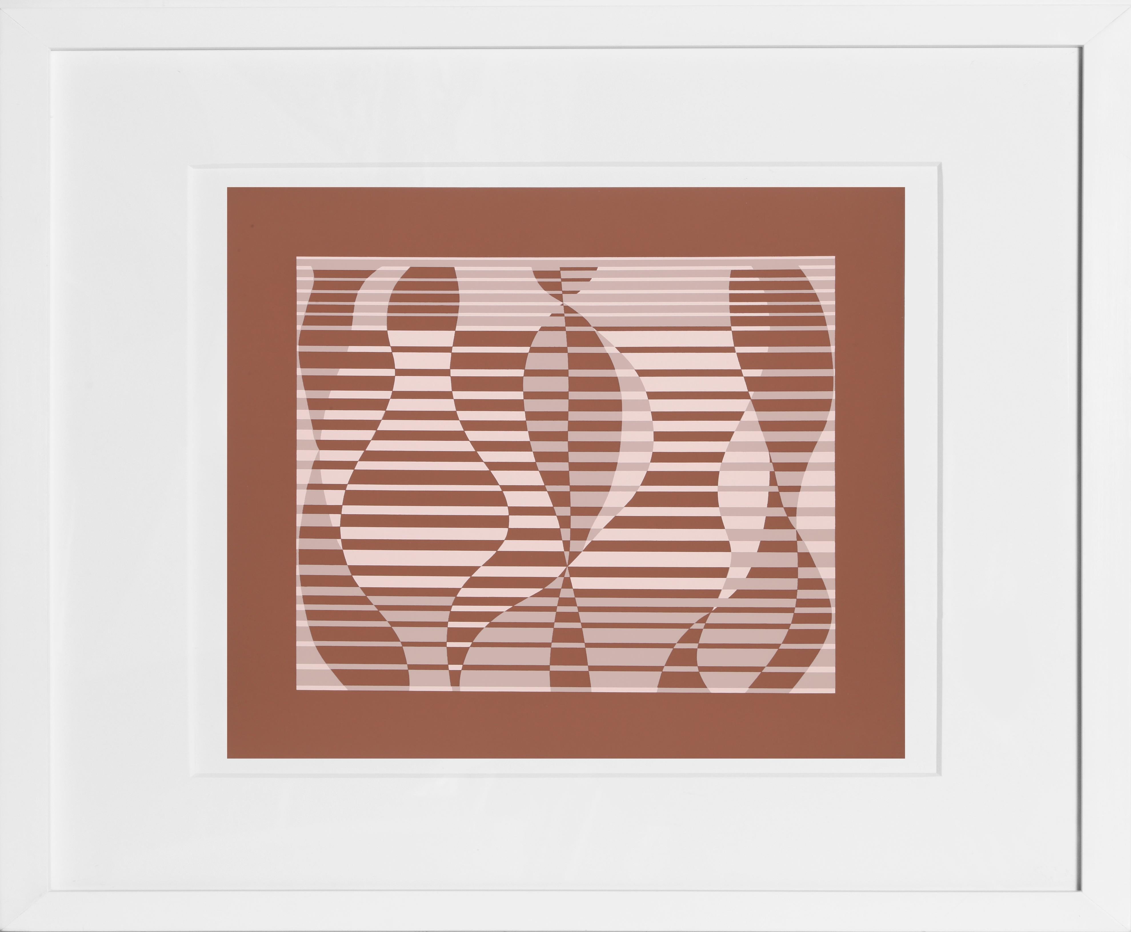 En el agua - P2, F22, I1, Serigrafía abstracta de Josef Albers