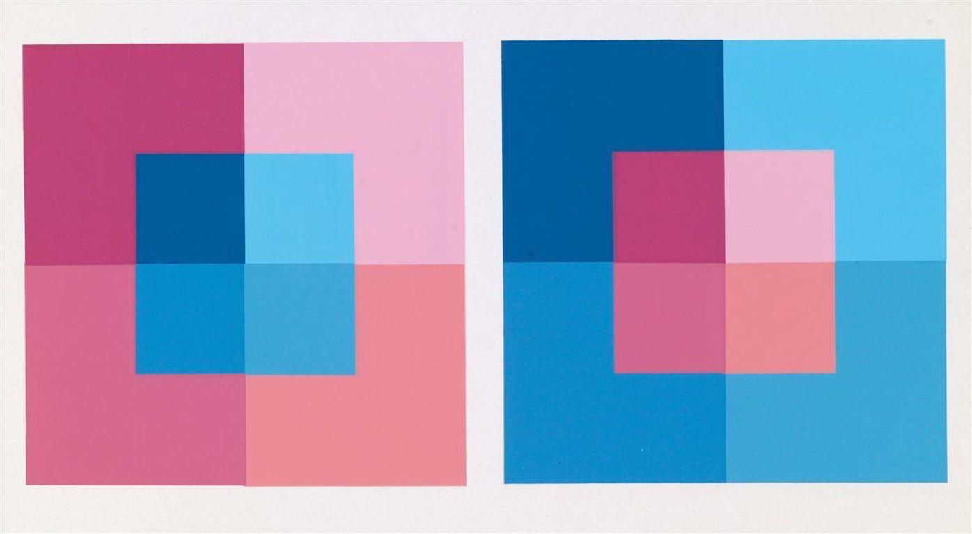 Josef Albers Print – Interaktion von Farben
