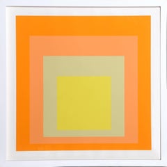 Interaction des couleurs : hommage au carré, sérigraphie abstraite de Josef Albers