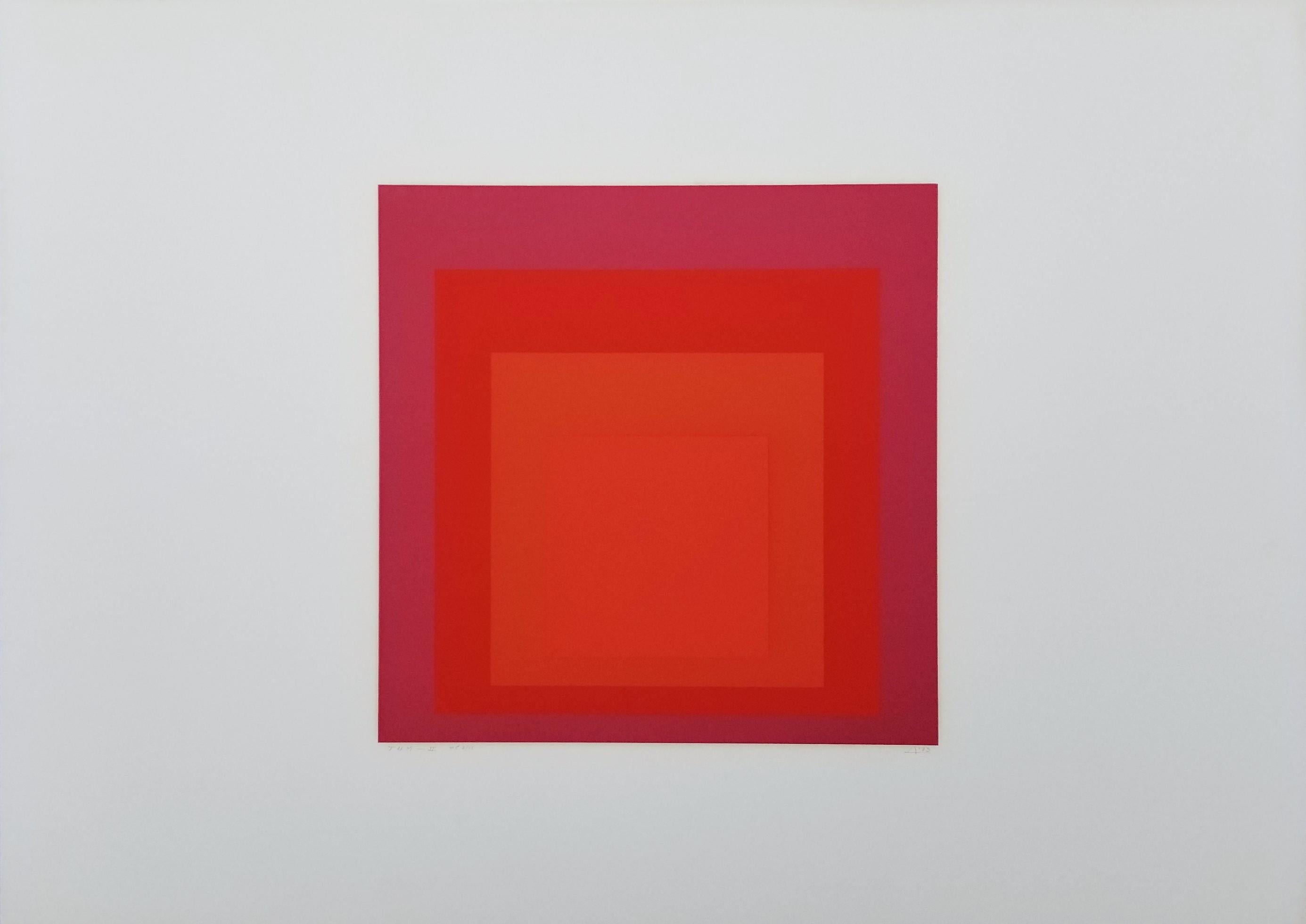 JHM - II /// Bauhaus Abstract Geometric Josef Albers Sérigraphie Minimalism en vente 1