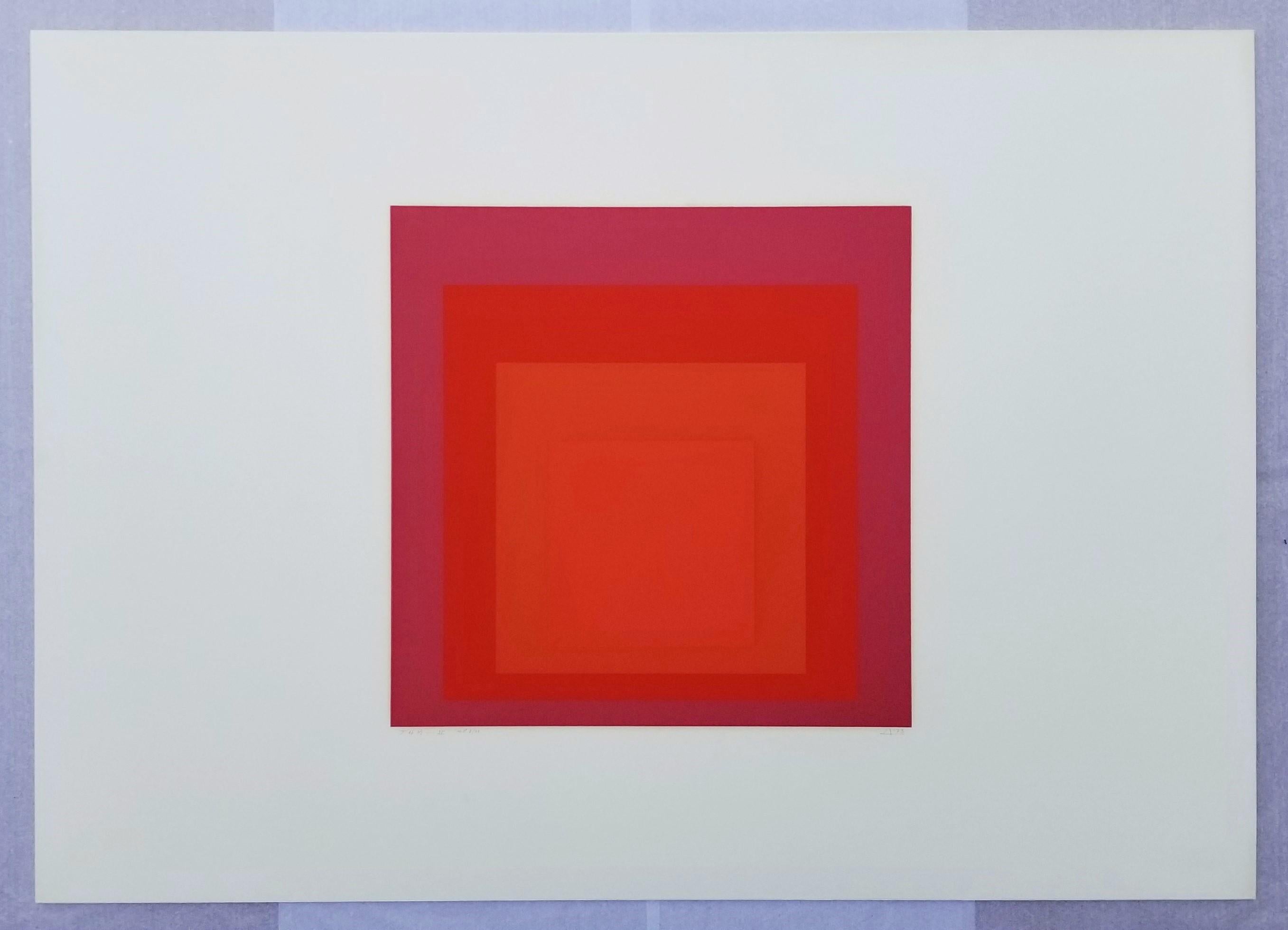 JHM - II /// Bauhaus Abstract Geometric Josef Albers Sérigraphie Minimalism en vente 2