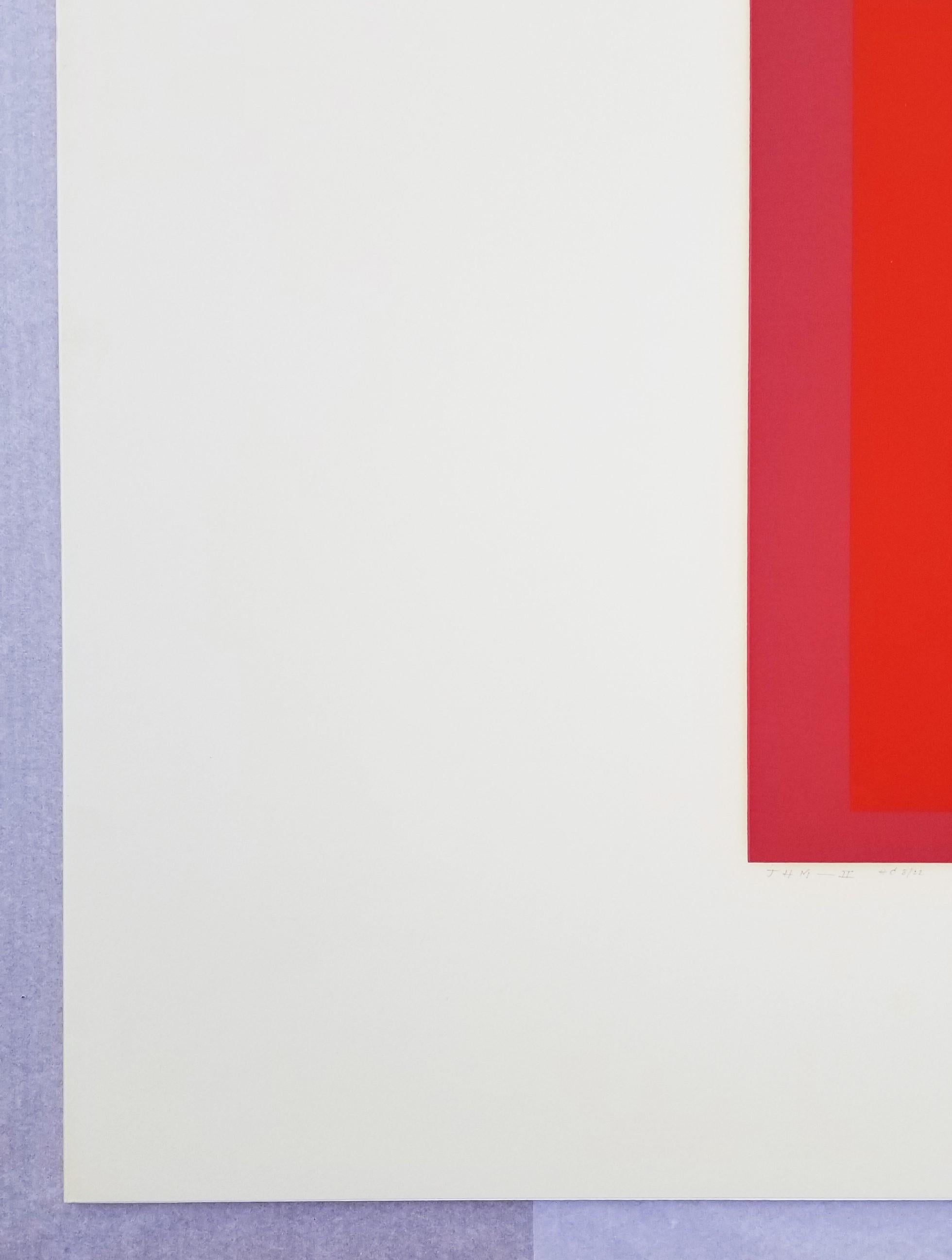 JHM - II /// Bauhaus Abstract Geometric Josef Albers Sérigraphie Minimalism en vente 3