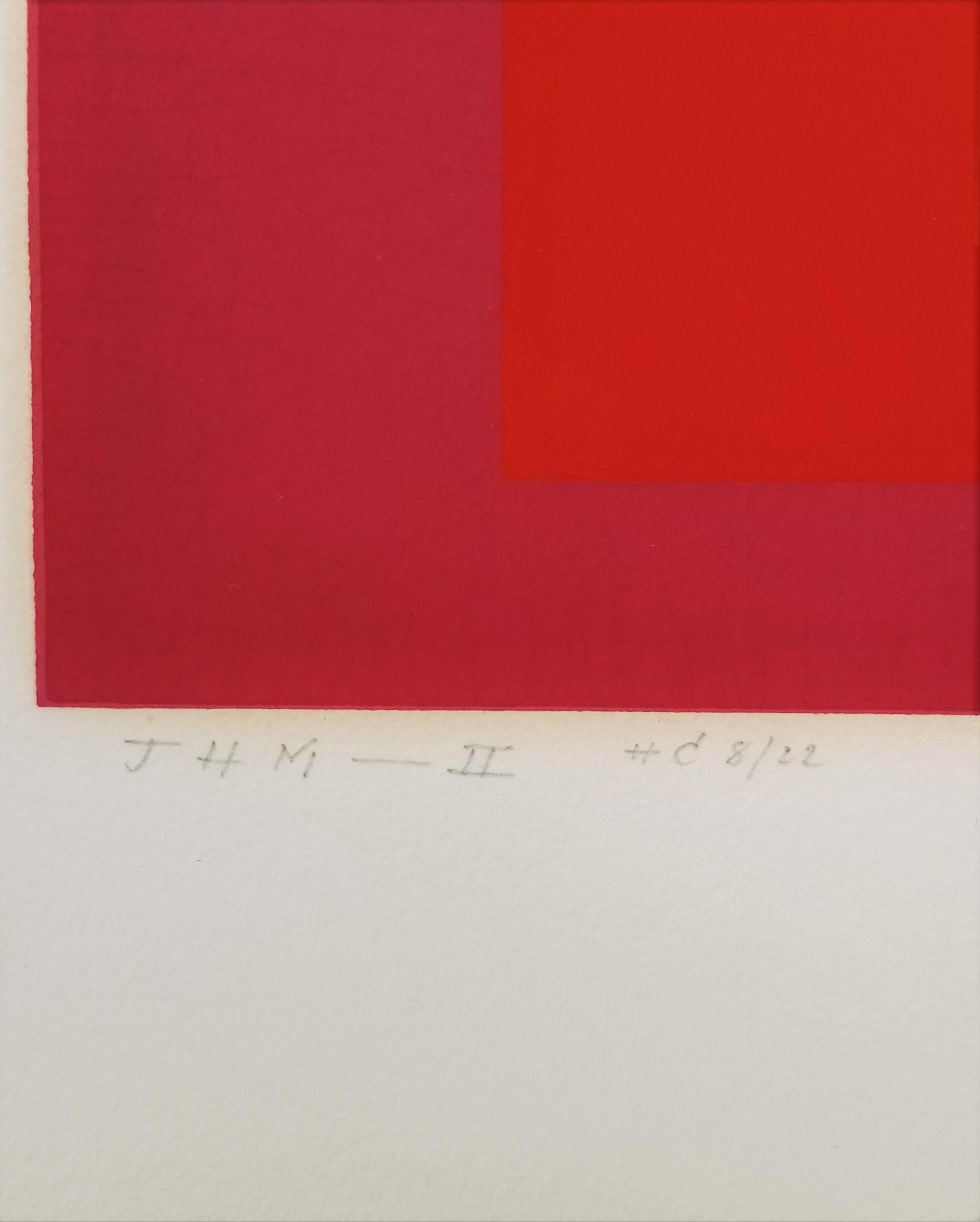 JHM - II /// Bauhaus Abstract Geometric Josef Albers Sérigraphie Minimalism en vente 4
