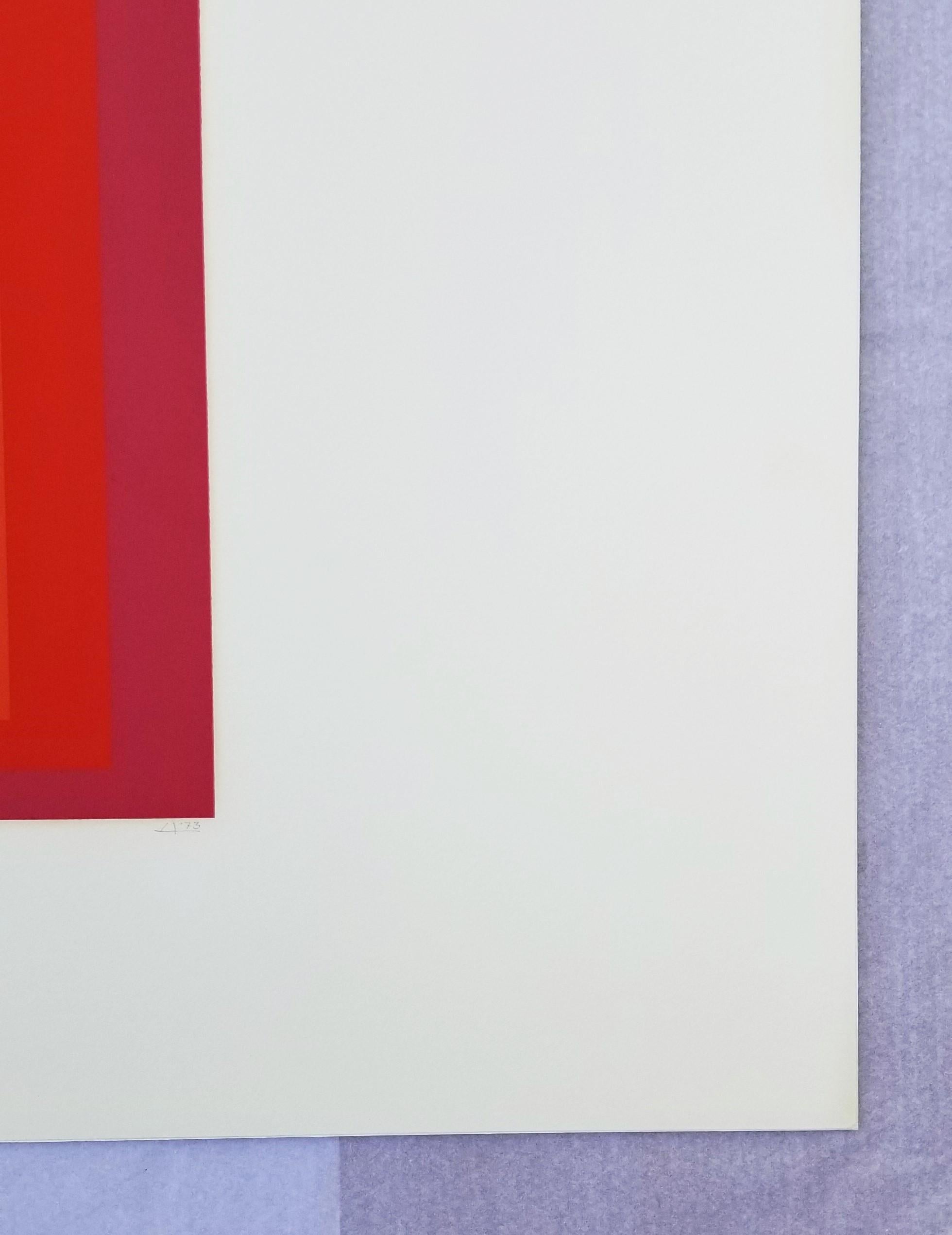 JHM - II /// Bauhaus Abstract Geometric Josef Albers Screenprint Minimalism For Sale 4