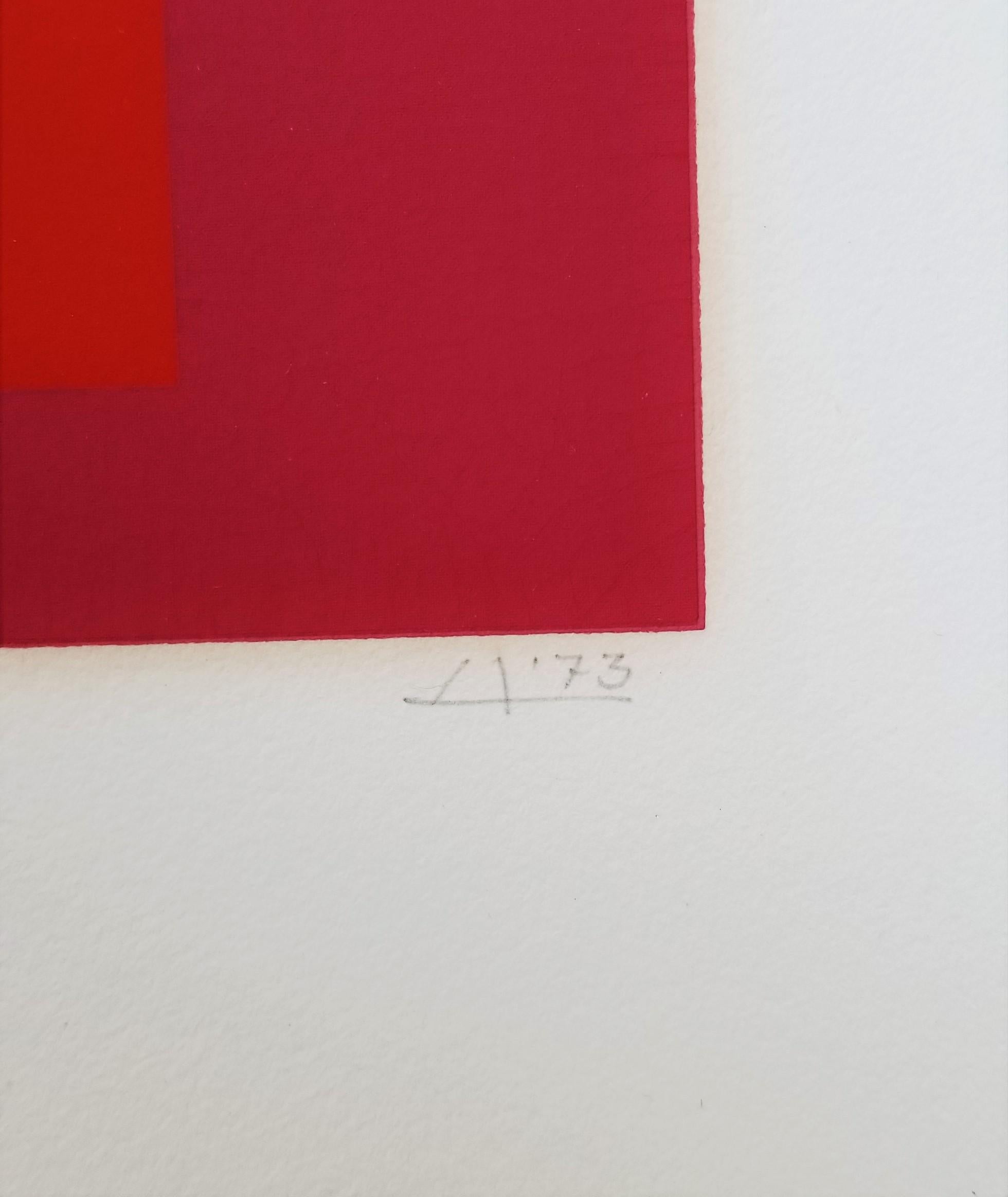 JHM - II /// Bauhaus Abstract Geometric Josef Albers Screenprint Minimalism For Sale 5