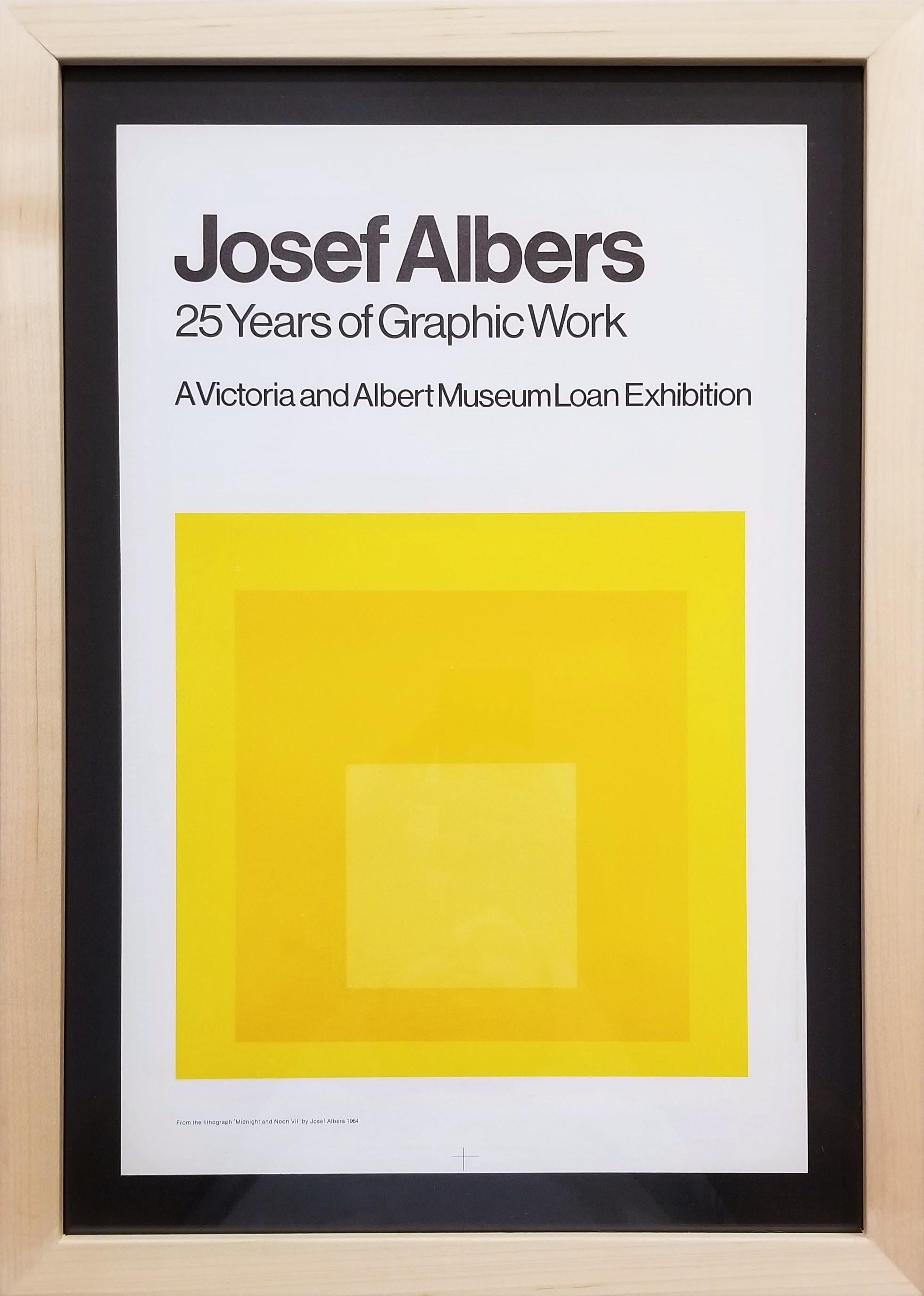 Josef Albers: 25 Years of Graphic Work (Midnight and Noon VII) Poster /// Square For Sale 1