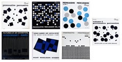 Retro Josef Albers album cover art: set of 7 works (Albers album art)