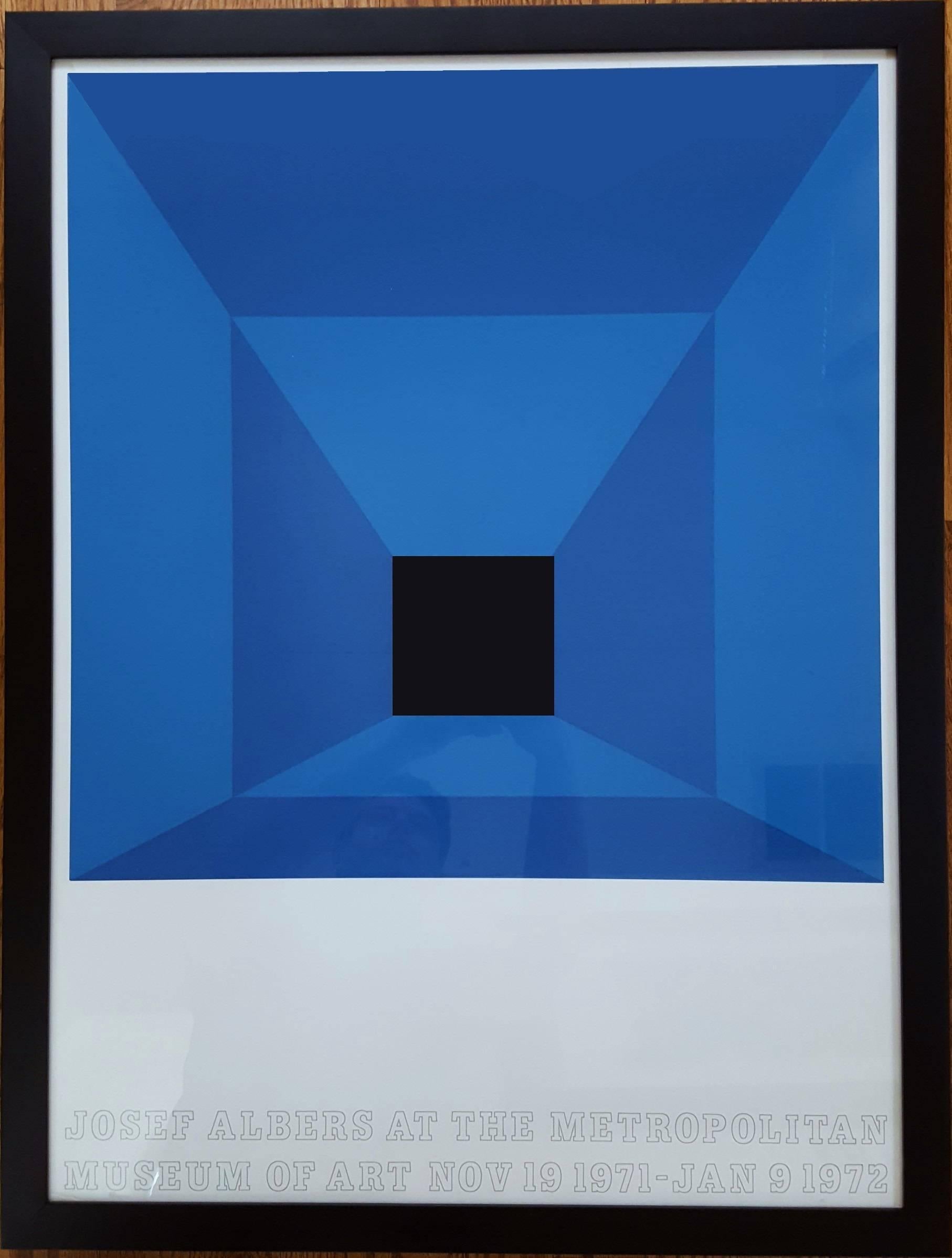 Original Siebdruck-Ausstellungsplakat des deutsch-amerikanischen Künstlers Josef Albers (1888-1976) mit dem Titel „Josef Albers im Metropolitan Museum of Art“:: 1971. Es wurde in einer signierten und nummerierten Auflage von 50 Exemplaren