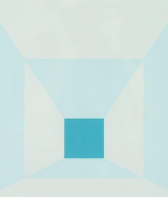 Josef Albers "Mitered Squares - Cold Teal" Screenprint, 1976