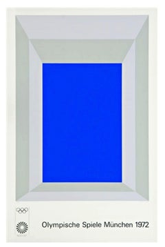 Josef Albers Munich 1972 Olympic Print, Danilowitz 213 Abstract Op Art SIGNED/N