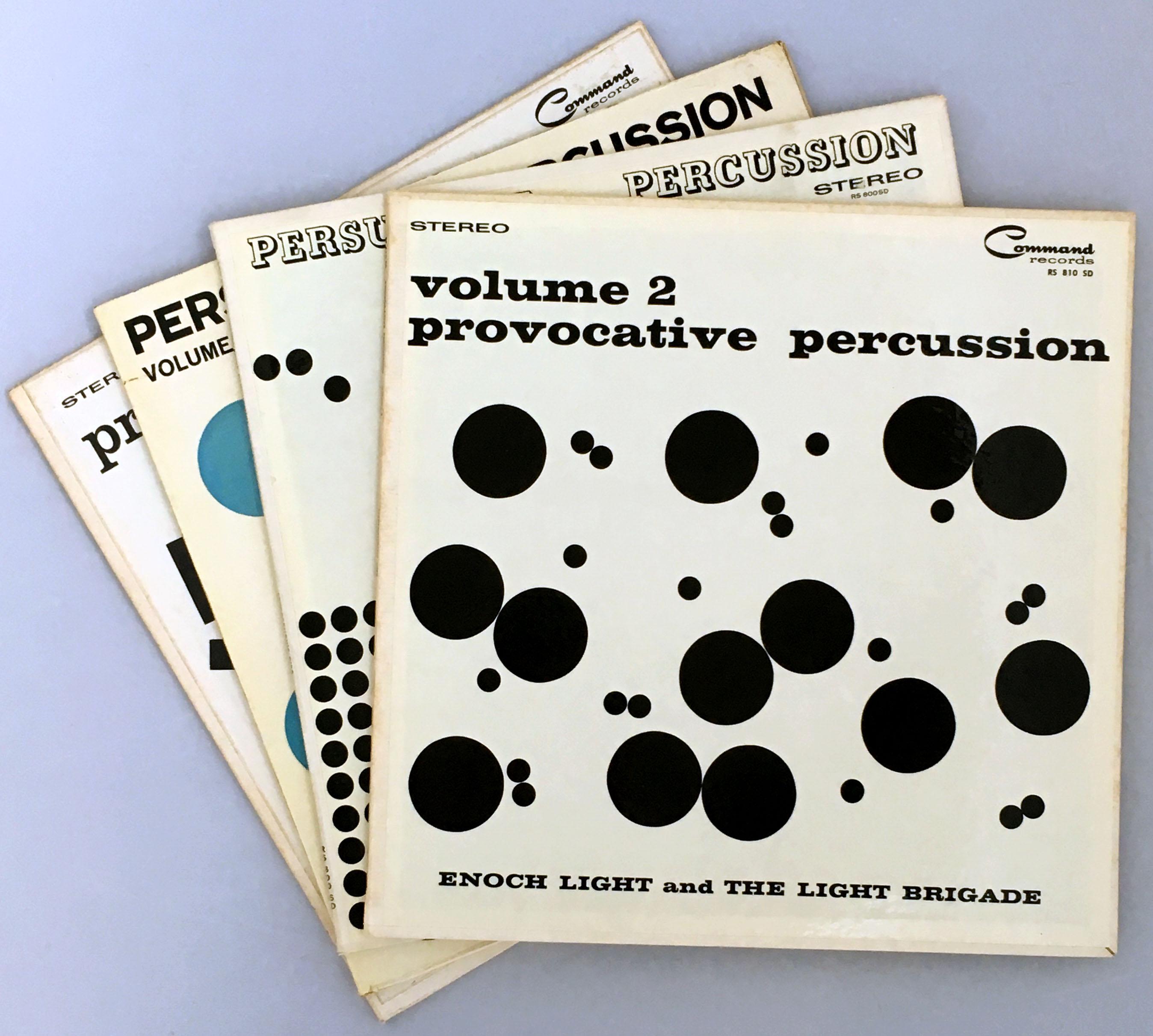Josef Albers record art set of 4 works (Albers album art) 4