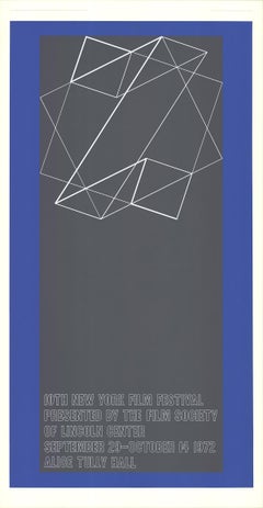 Josef Albers-The 10th New York Film Festival-50" x 26"-Serigraph-1972-Abstract