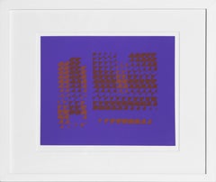Opposing Construction - P2, F15, I2, Geometric Screenprint by Josef Albers