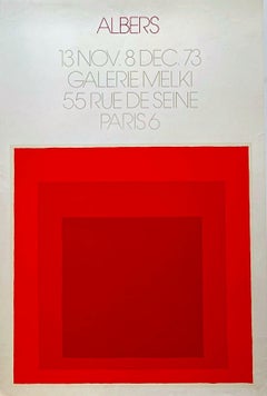 Cartel original Op Art serigrafiado, Homenaje a la Plaza: Galería Melki, París