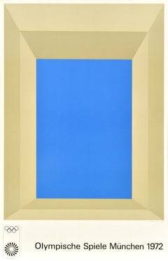 Original Vintage Sport Poster Munich Summer Olympics 1972 Josef Albers Germany