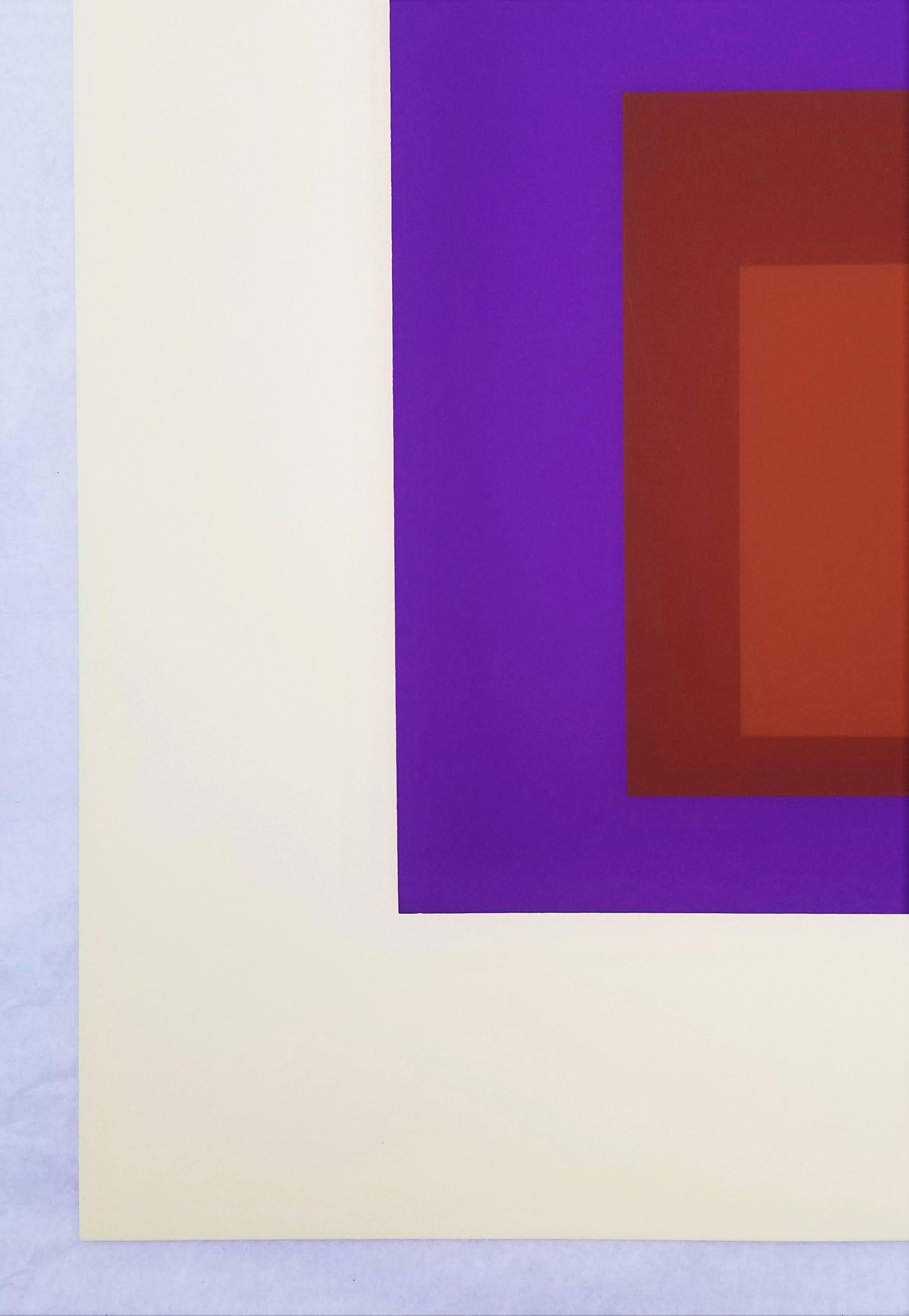 Palatial - Purple Abstract Print by Josef Albers