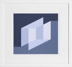 Ambiguïté perceptielle - P2, F25, I2, sérigraphie géométrique de Josef Albers