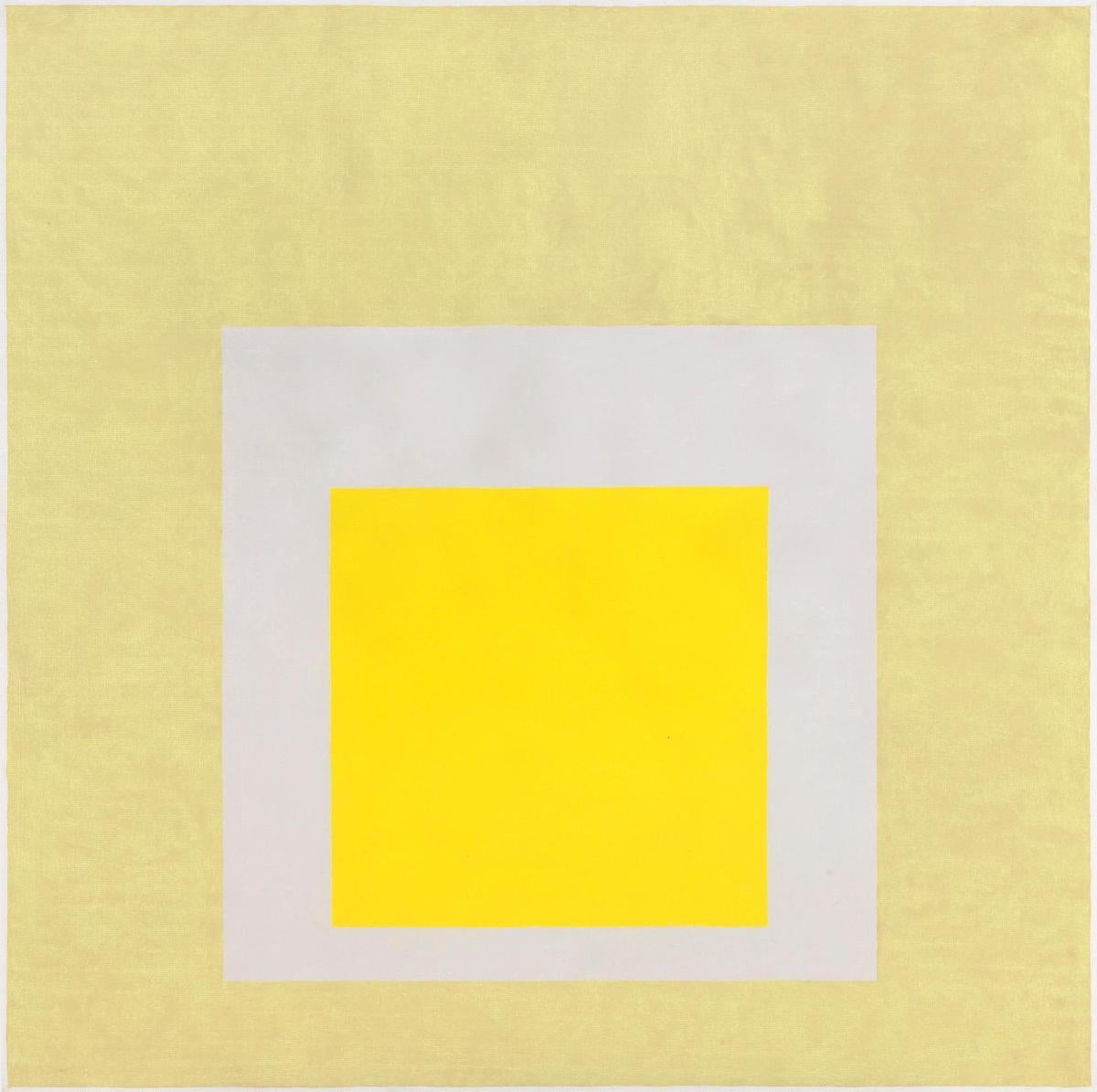 Poster Study for Homage to the Square:Evident Moderna Museet Yellow Gray Minimal 1