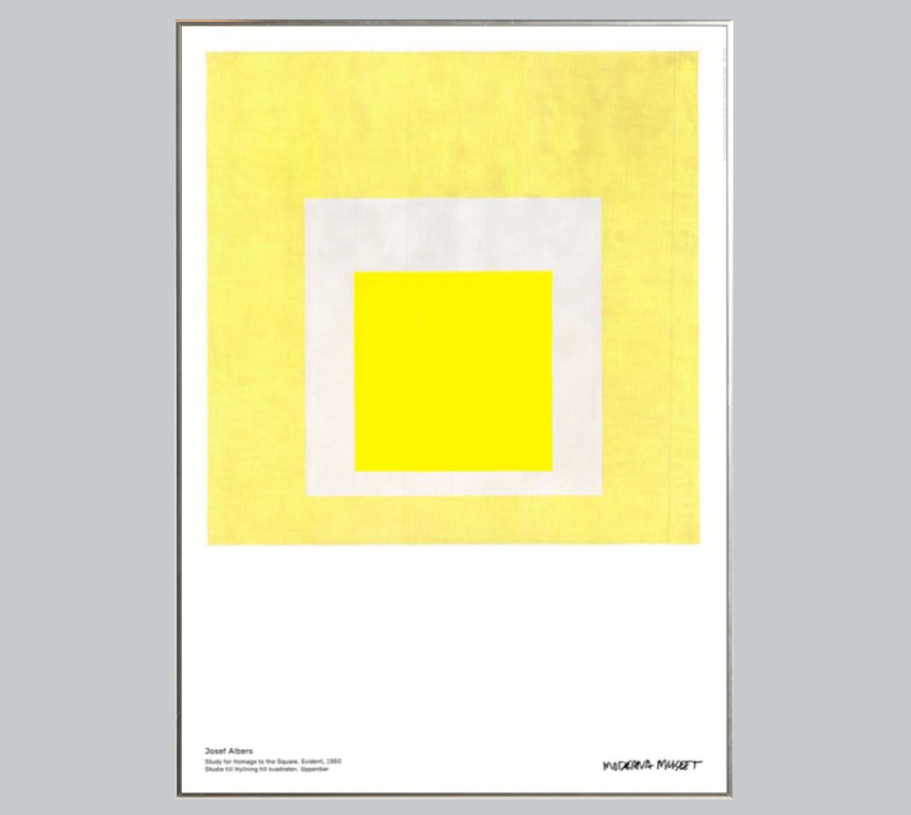 Poster Study for Homage to the Square:Evident Moderna Museet Yellow Gray Minimal 4