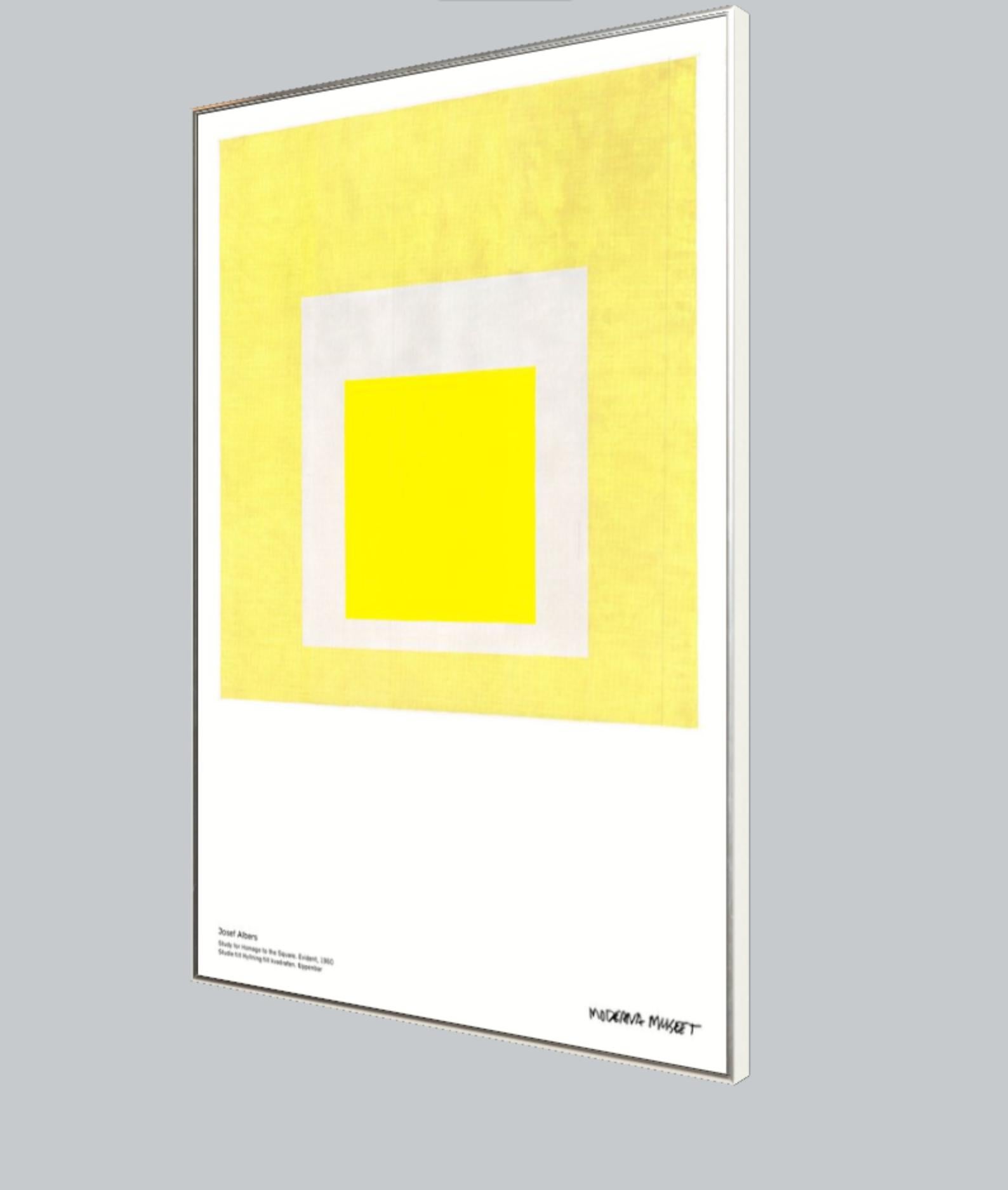 Poster Study for Homage to the Square:Evident Moderna Museet Yellow Gray Minimal 5