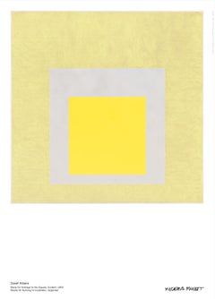 Josef Albers, Museum Poster Study for Homage to the Square, Yellow Gray Minimal