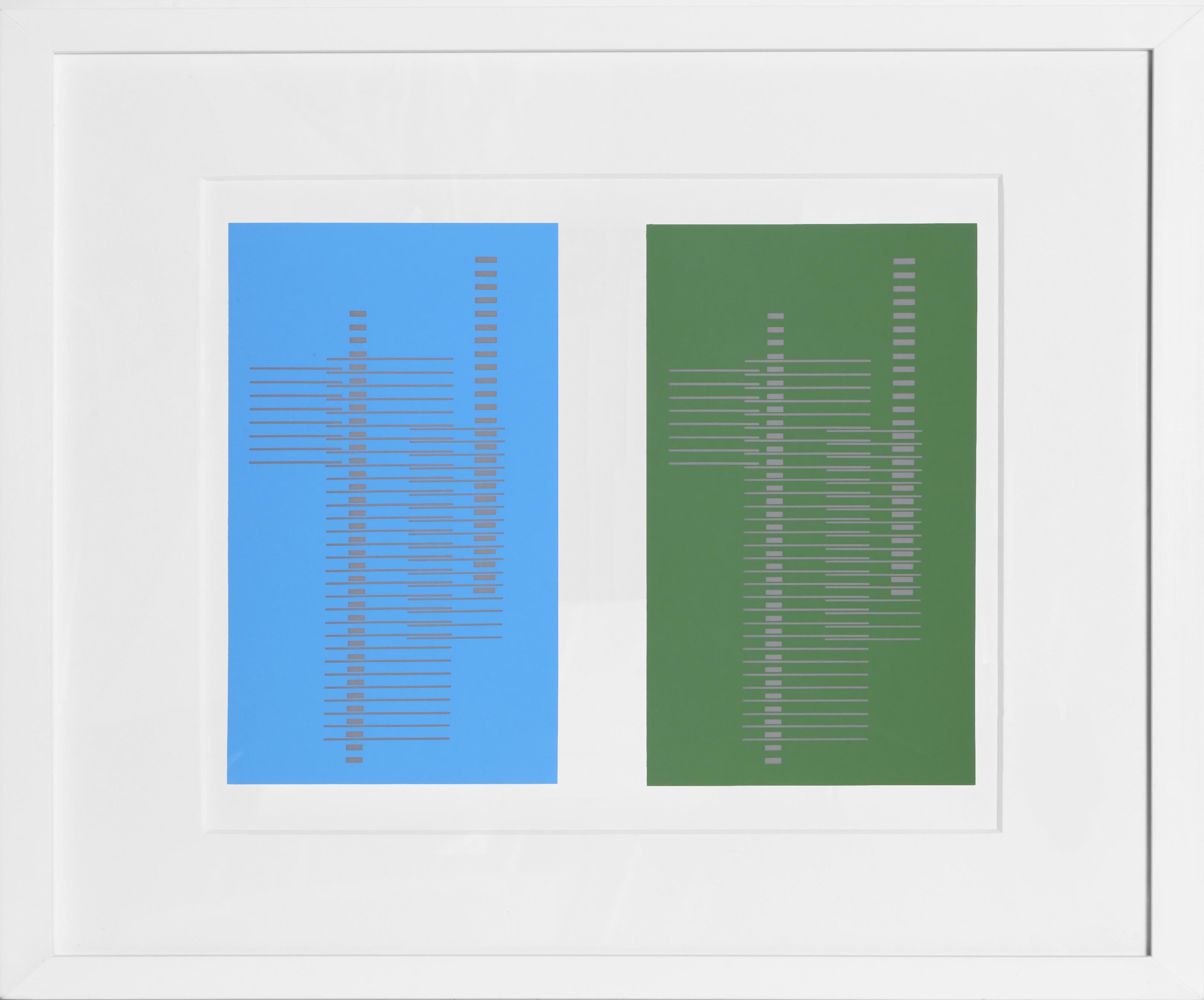 Josef Albers Abstract Print – Rechteckige Hintergründe – P1, F6, I2
